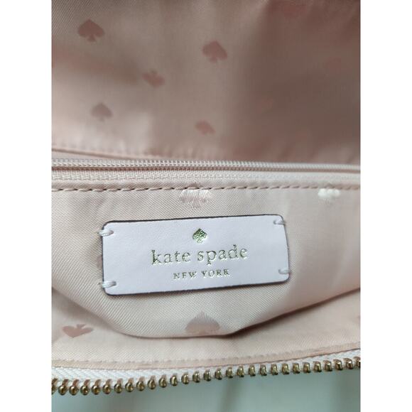 Kate Spade New York Light Pink Leather Double Handle Zipper Closure Tote Bag - Picture 11 of 16